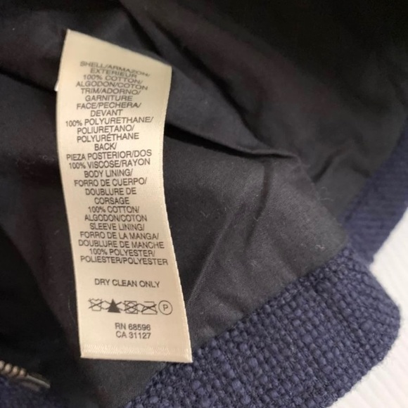 NWOT Blue Moto Jacket Large - Picture 4 of 12